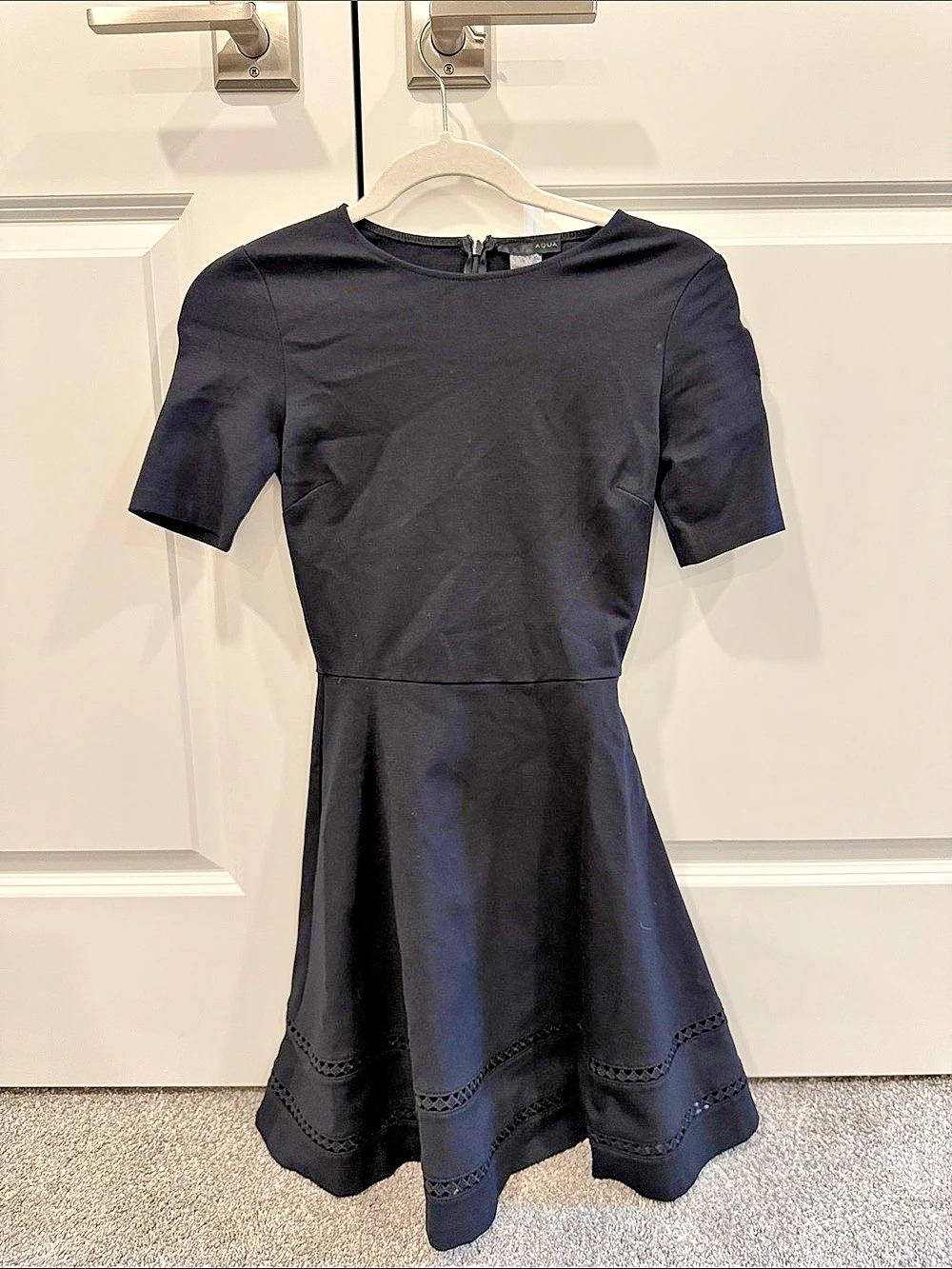 AQUA Women's Black Mini Dress Size XS